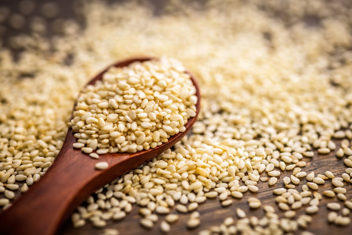 Sesame seeds ready for grading and export